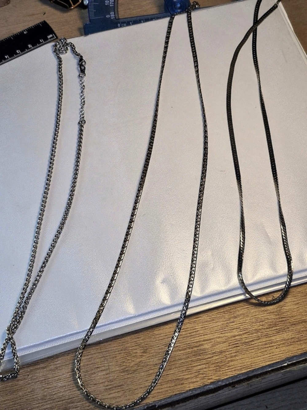 Layered Chain Necklace Set in Black & Silver Stainless Steel20